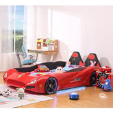 HB Rooms Grand Prix T300 Professional Car Bed (with lights and sound) (Red, Blue or Yellow) (Single or Double) - Kids Haven